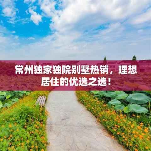 常州独家独院别墅热销,理想居住的优选之选!