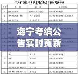 海宁考编公告实时更新,最新动态今日发布