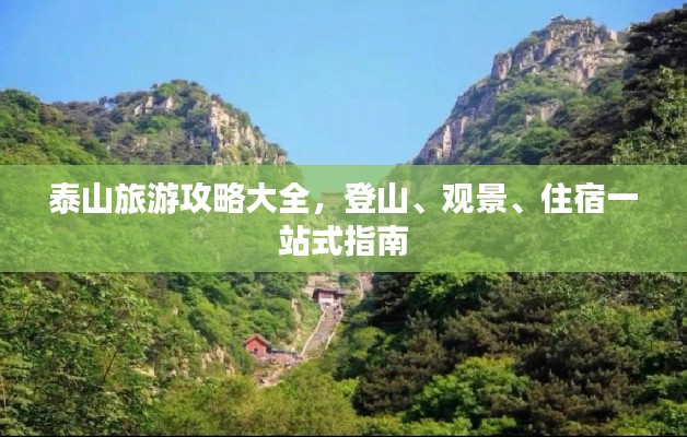泰山旅游攻略大全,登山、观景、住宿一站式指南