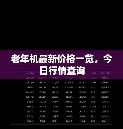 老年机最新价格一览，今日行情查询