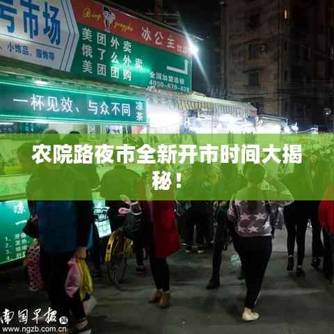 农院路夜市全新开市时间大揭秘！