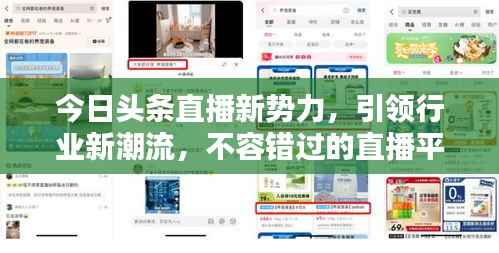 今日头条直播新势力，引领行业新潮流，不容错过的直播平台！