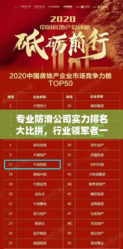 专业防滑公司实力排名大比拼，行业领军者一览无余