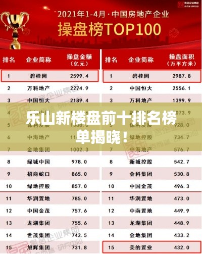 乐山新楼盘前十排名榜单揭晓！